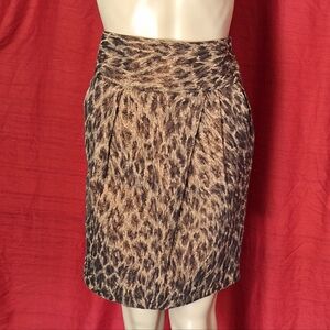Adrienne Vittadinni Studio / size 6/  brown/  Leopard print skirt